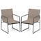 Set of 4 Metal Frame Outdoor Chairs with Comfortable Armrest Design Ideal for Garden or Balcony